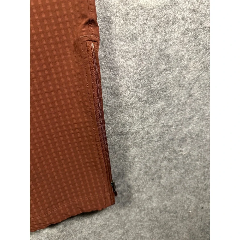 Eddie Bauer First Ascent Mens Large RustBrown Grid Technical Hiking Jogger Pants